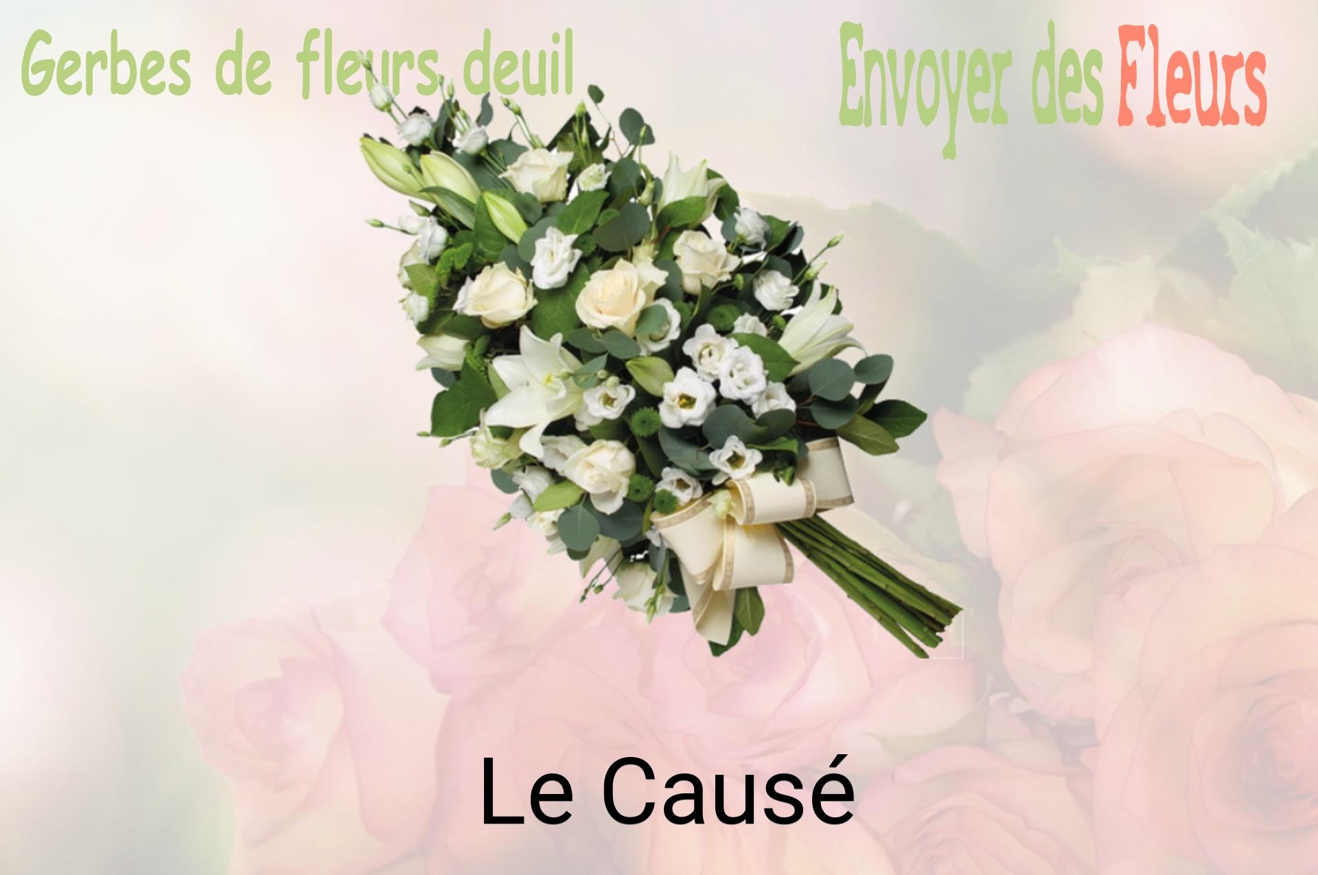 Gerbe de fleurs de deuil livrée à Le Causé